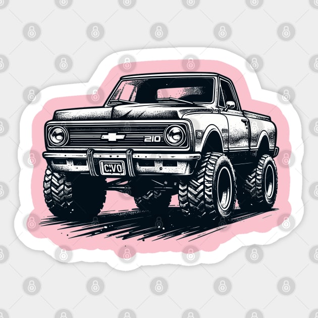 Chevy pickup Sticker by Vehicles-Art